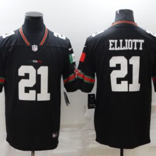 Men's Dallas Cowboys #21 Ezekiel Elliott Black Mexico Stitched Jersey