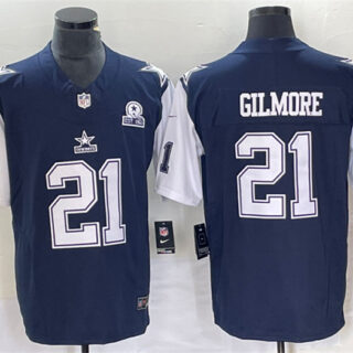 Men's Dallas Cowboys #21 Stephon Gilmore Navy 2023 F.U.S.E. With 1960 Patch Vapor Limited Stitched Football Jersey