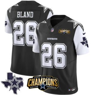 Men's Dallas Cowboys #26 DaRon Bland Black White 2023 F.U.S.E. NFC East Champions Patch Stitched Football Jersey