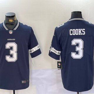 Men's Dallas Cowboys #3 Brandin Cooks Navy Vapor Untouchable Limited Stitched Football Jersey