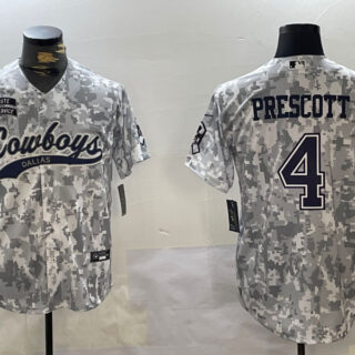 Men's Dallas Cowboys #4 Dak Prescott 2024 Arctic Camo Salute To Service Stitched Baseball Jersey