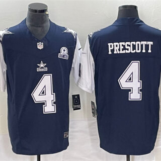 Men's Dallas Cowboys #4 Dak Prescott Navy 2023 F.U.S.E. With 1960 Patch Vapor Limited Stitched Football Jersey