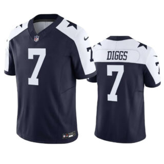 Men's Dallas Cowboys #7 Trevon Diggs Navy 2023 F.U.S.E. Vapor Limited Stitched Football Jersey