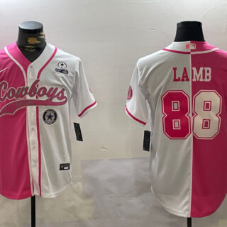 Men's Dallas Cowboys #88 CeeDee Lamb 2024 Arctic white red Stitched Baseball Jerseys