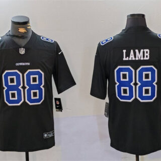 Men's Dallas Cowboys #88 CeeDee Lamb Black Throwback Vapor Untouchable Limited Stitched Football Jersey
