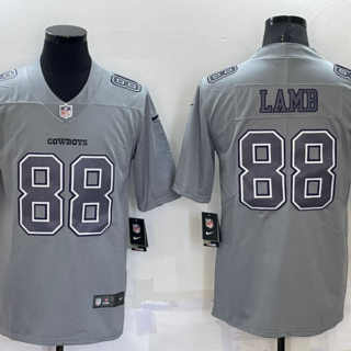 Men's Dallas Cowboys #88 CeeDee Lamb Grey Atmosphere Fashion Stitched Jersey