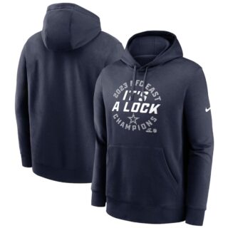 Men's Dallas Cowboys Navy 2023 NFC East Division Champions Locker Room Trophy Collection Club Pullover Hoodie