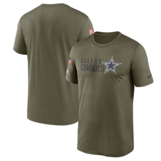 Men's Dallas Cowboys Olive 2022 Salute To Service Legend Team T-Shirt