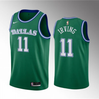 Men's Dallas Mavericks #11 Kyrie Irving Green Classic Edition Stitched Basketball Jersey