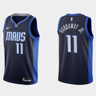 Men's Dallas Mavericks #11 Tim Hardaway Jr. Navy Stitched Basketball Jersey