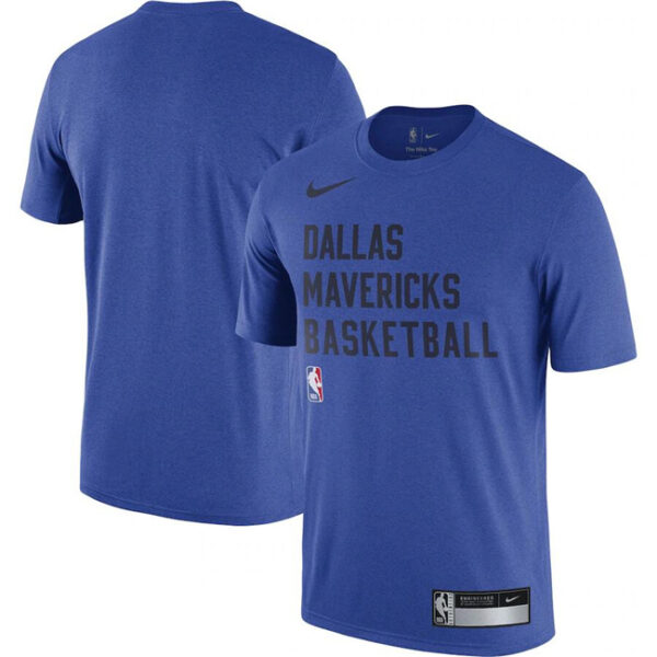 Men's Dallas Mavericks Blue 2023 24 Sideline Legend Performance Practice T-Shirt