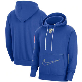 Men's Dallas Mavericks Royal 2022 23 City Edition Courtside Heavyweight Fleece Pullover Hoodie