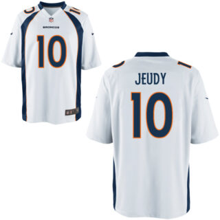 Men's Denver Broncos #10 Jerry Jeudy White 2020 NFL Draft Vapor limited Jersey_1