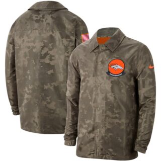 Men's Denver Broncos Nike Camo 2019 Salute To Service Sideline Full Zip Lightweight Jacket