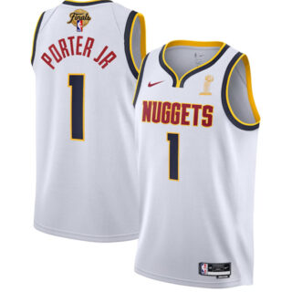 Men's Denver Nuggets #1 Michael Porter Jr. White 2023 Finals Association Edition Stitched Basketball Jersey