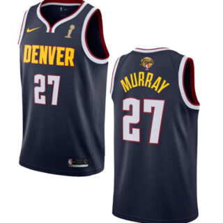 Men's Denver Nuggets #27 Jamal Murray Navy 2023 Finals Champions Icon Edition Stitched Basketball Jersey
