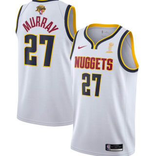 Men's Denver Nuggets #27 Jamal Murray White 2023 Finals Association Edition Stitched Basketball Jersey