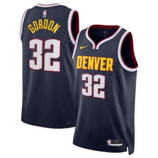 Men's Denver Nuggets #32 Aaron Gordon Navy 2024 Icon Edition Stitched Basketball Jersey