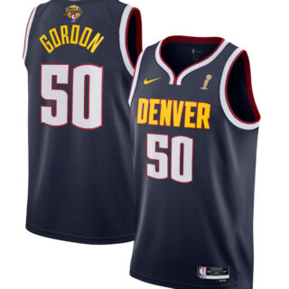 Men's Denver Nuggets #50 Aaron Gordon Navy 2023 Finals Champions Icon EditionStitched Basketball Jersey