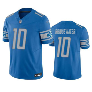 Men's Detroit Lions #10 Teddy Bridgewater Blue 2023 F.U.S.E. Vapor Untouchable Limited Stitched Jersey