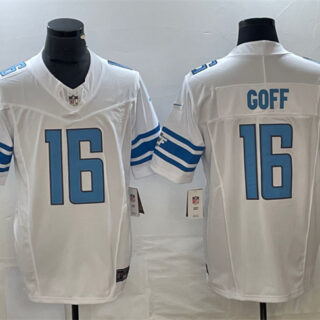 Men's Detroit Lions #16 Jared Goff White 2023 F.U.S.E. Vapor Untouchable Limited Stitched Jersey