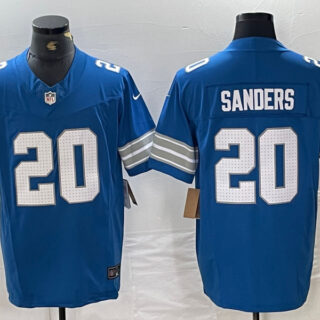 Men's Detroit Lions #20 Barry Sanders Blue 2024 F.U.S.E. Vapor Limited Stitched Jersey