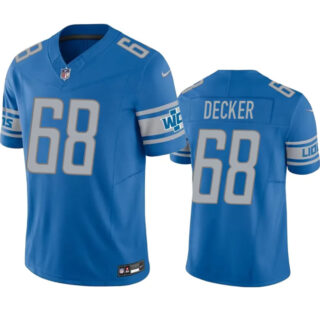 Men's Detroit Lions #68 Taylor Decker Blue 2023 F.U.S.E. Vapor Untouchable Limited Stitched Jersey