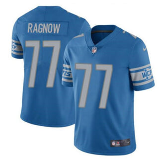 Men's Detroit Lions #77 Frank Ragnow Blue Vapor Untouchable Limited Stitched Jersey