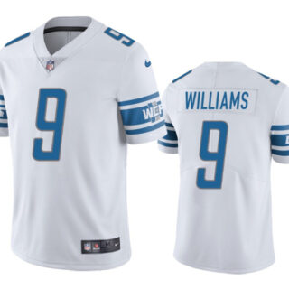 Men's Detroit Lions #9 Jameson Williams White Vapor Untouchable Limited Stitched Jersey