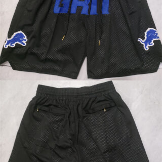 Men's Detroit Lions Black Shorts