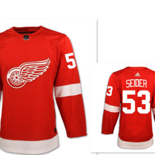 Men's Detroit Red Wings #53 Moritz Seider Red Home Hockey Stitched NHL Jersey
