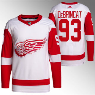 Men's Detroit Red Wings #93 Alex DeBrincat White Stitched Jersey