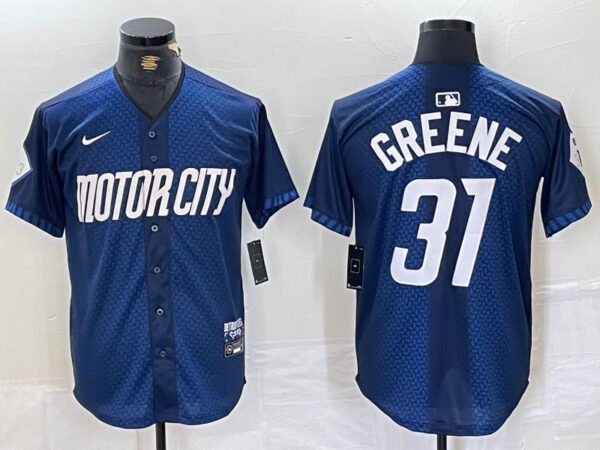 Men's Detroit Tigers ACTIVE PLAYER Custom 2024 Navy City Connect Cool Base Limited Jerseys