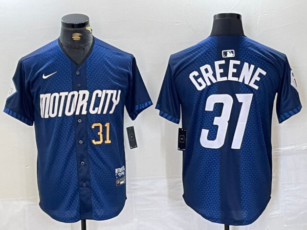Men's Detroit Tigers ACTIVE PLAYER Custom 2024 Navy City Connect Cool Base Limited Jerseys