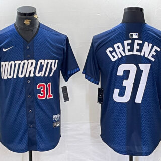 Men's Detroit Tigers ACTIVE PLAYER Custom 2024 Navy City Connect Cool Base Limited Jerseys