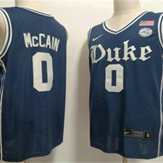 Men's Duke Blue Devils #0 Jared McCAIN Navy College Basketball Jersey