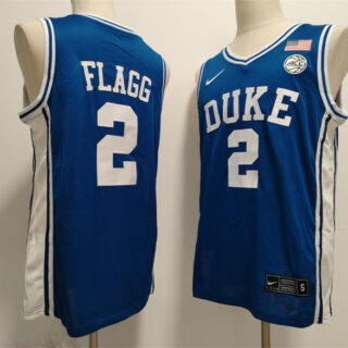 Men's Duke Blue Devils #2 Cooper Flagg Blue 2024 Stitched Basketball Jersey