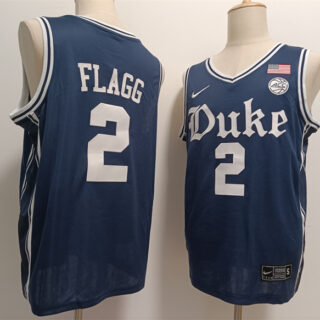 Men's Duke Blue Devils #2 Cooper Flagg Navy Stitched Basketball Jersey