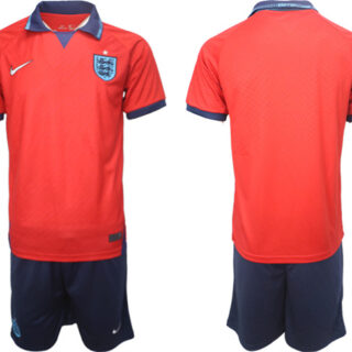 Men's England Blank Orange Away Soccer Jersey Suit 1