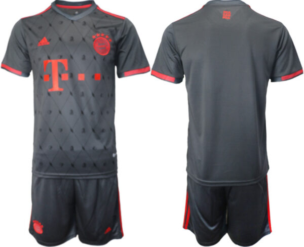 Men's FC Bayern Munich Blank 22 23 Black Away Soccer Jersey Suit
