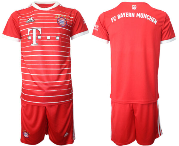 Men's FC Bayern Munich Blank 22 23 Red Home Soccer Jersey Suit