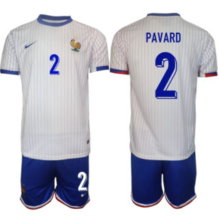 Men's France #2 Benjamin Pavard White 2024-25 Away Soccer Jersey
