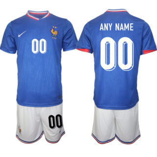 Men's France Custom Blue 2024-25 Home Soccer Jersey