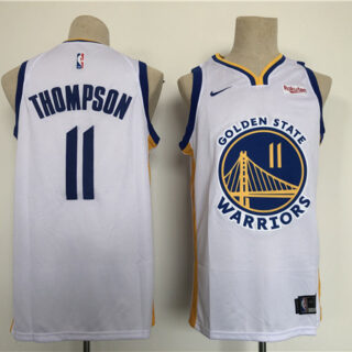 Men's Golden State Warriors #11 Klay Thompson White Stitched Basletball Jersey