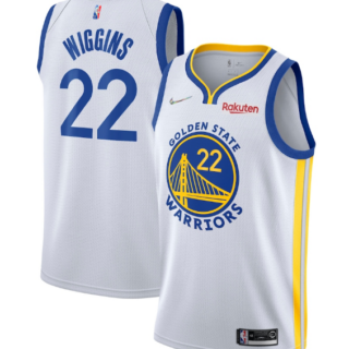 Men's Golden State Warriors #22 Andrew Wiggins 2022 White 75th Anniversary Stitched Jersey