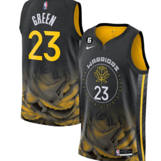 Men's Golden State Warriors #23 Draymond Green 2022 2023 Black City Edition Stitched Basketball Jersey