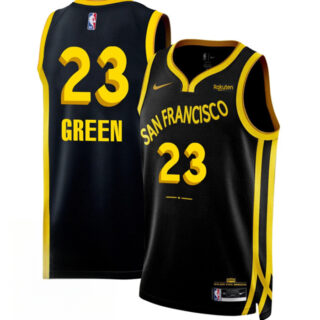 Men's Golden State Warriors #23 Draymond Green Black 2023 24 City Edition Stitched Basketball Jersey