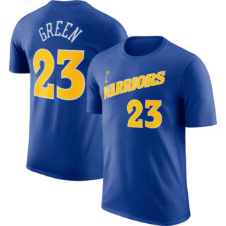 Men's Golden State Warriors #23 Draymond Green Blue 2022 23 Name & Number T-Shirt