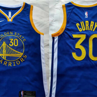 Men's Golden State Warriors #30 Stephen Curry Blue Stitched Basketball Jerseys