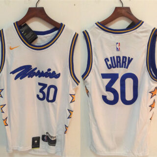 Men's Golden State Warriors #30 Stephen Curry White Stitched Jersey